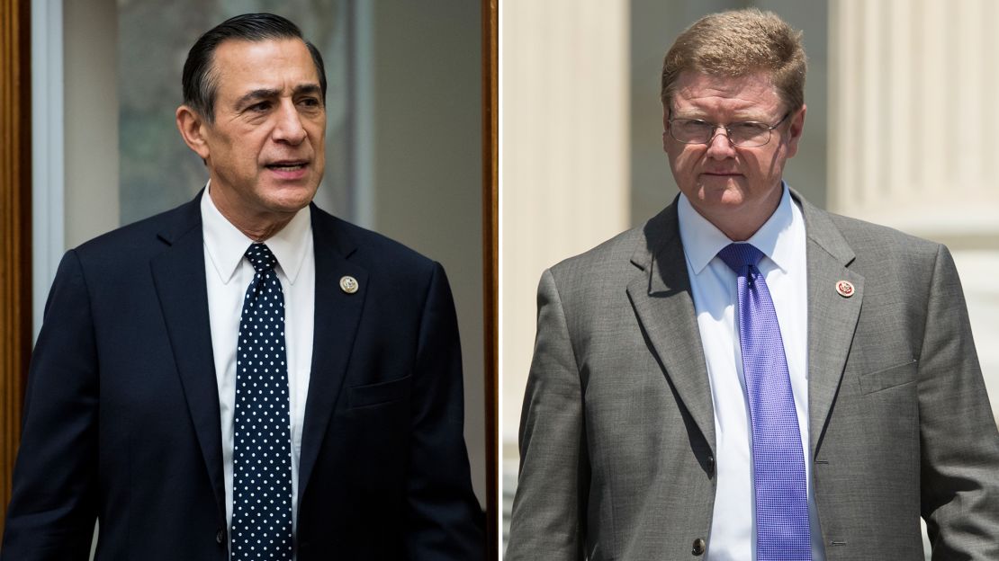 Rep. Darrell Issa of California, left, and Rep. Mark Amodei of Nevada, right, are pictured. Both are Republicans.
