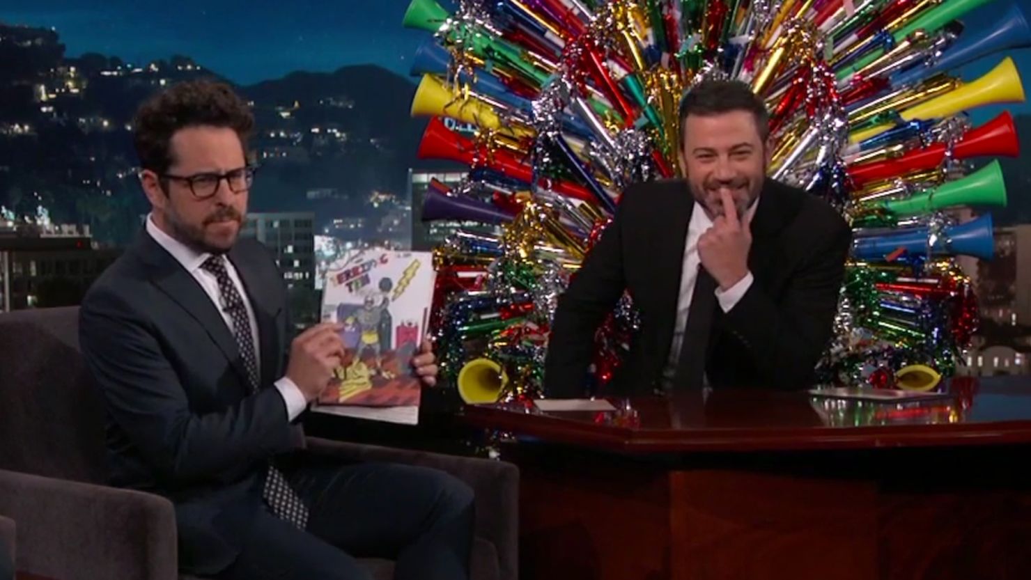 J.J. Abrams gave Jimmy Kimmel a throwback birthday gift. 