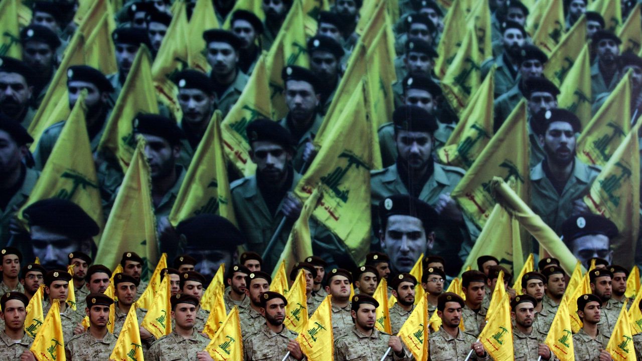 Trump and other hawks say Iran has continued to back Hamas in Gaza, and Hezbollah militants (pictured) in Lebanon.