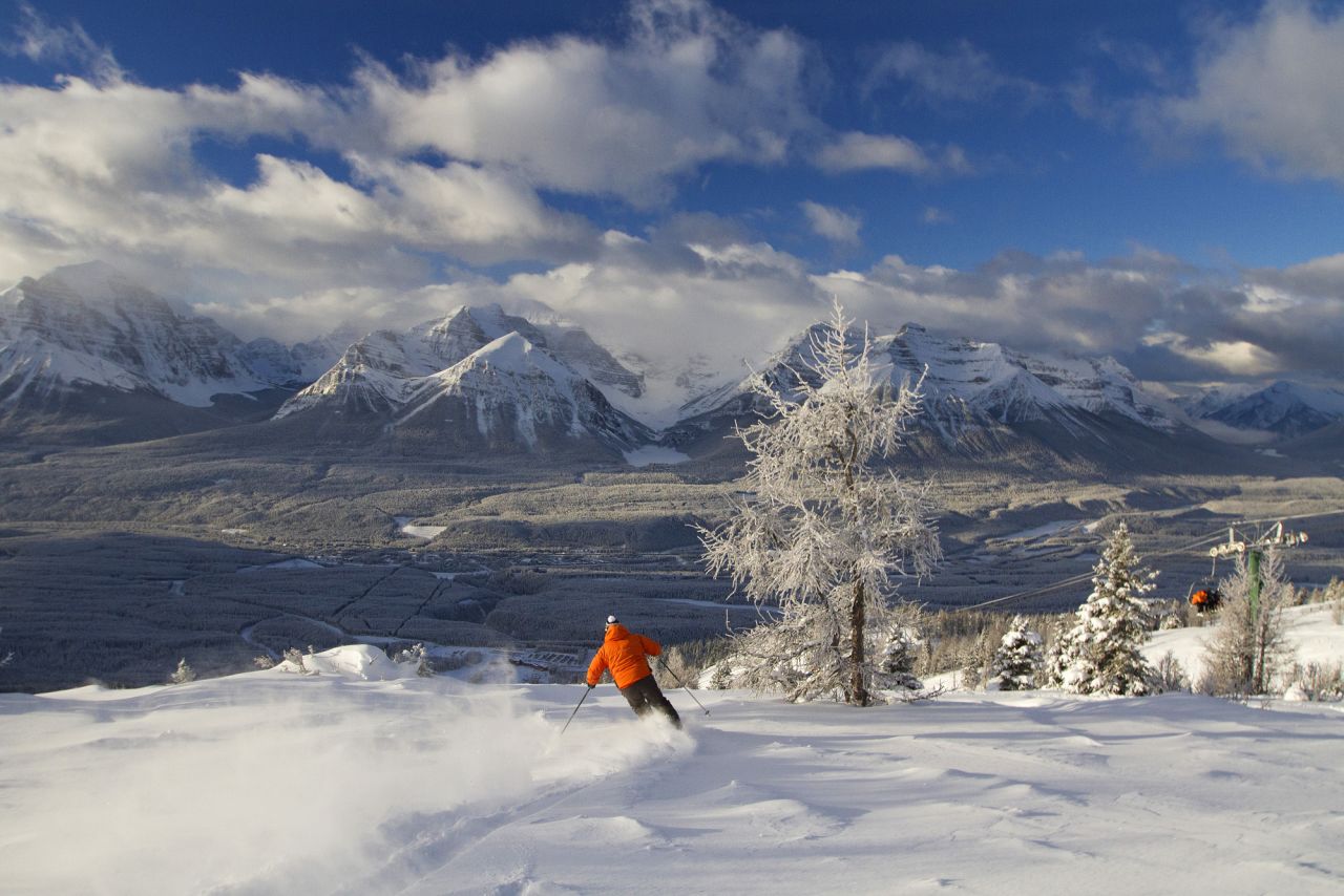 <strong>Best Ski Resort in Canada -- Lake Louise:</strong> In the heart of the Banff National Park west of Calgary, elegant Lake Louise is a skier's dream above the Bow valley.