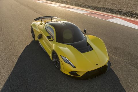 The Venom F5, made in Texas by US speed specialists Hennessey, has its hat in the ring for 300mph. With 1,600bhp under the hood, the successor to the 270.5mph Venom GT has some serious muscle, although it hasn't received a top speed test yet. One of 24 produced can be yours for $1.6m.