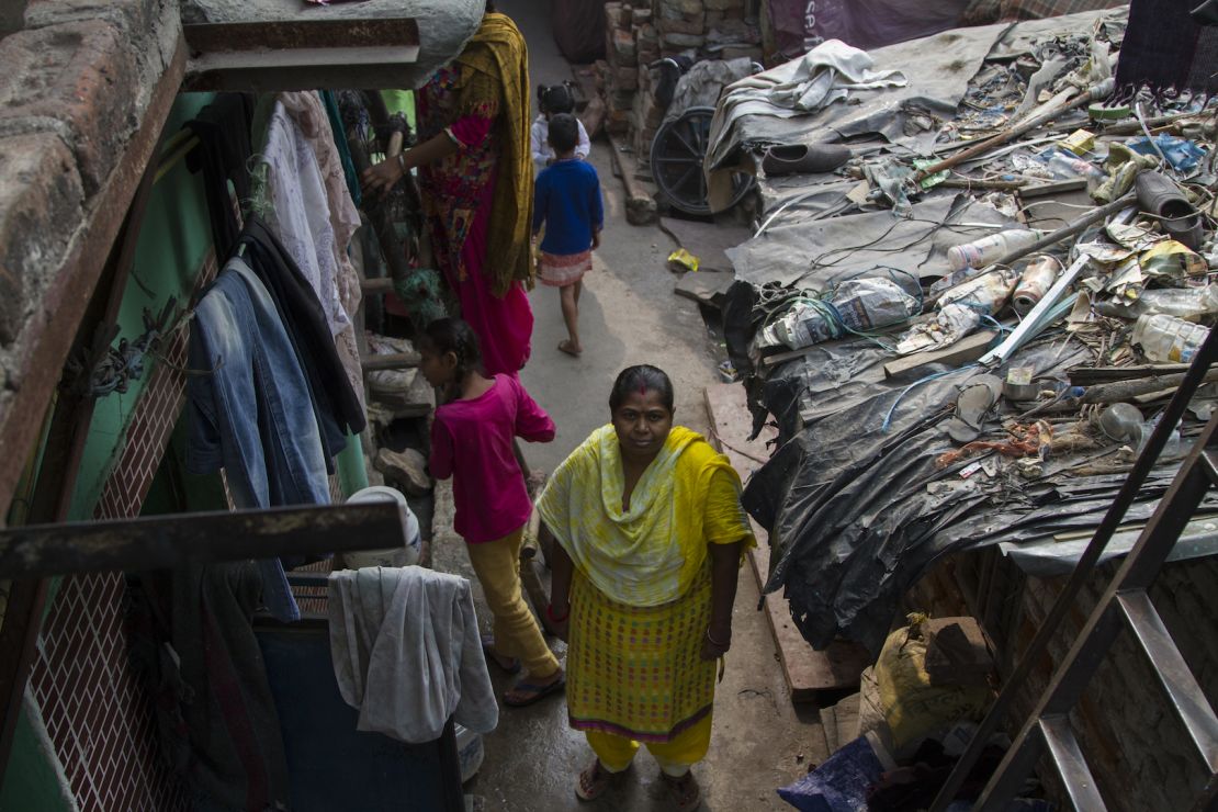 "So many of the health problems we're currently facing is because of the pollution," said Shobha Singh, Ravidass Slum resident