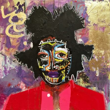 "(Jean-Michel Basquiat) painted so many self portraits. This is my interpretation of one of his self-portraits imposed upon his face, as if he has become one of his paintings," Darren MacPherson wrote in an email. 