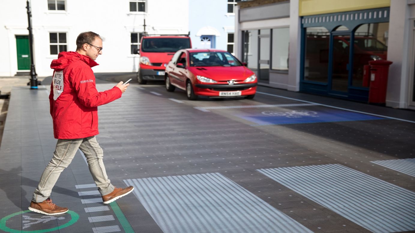 The system uses cameras that can analyze frames 25 times per second in order to track the trajectory of an object, or person, and anticipate their movemets.