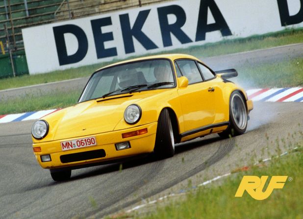 The classic Porsche bodywork hid some serious engineering nous from Alois Ruf's team. Known affectionately as the "Yellow Bird," the Ruf CTR twin turbo hit a then-staggering 212.5mph when tested at the Nardo Ring, Italy in 1987. Three decades later, Ruf has brought the CTR back with a <a href="index.php?page=&url=http%3A%2F%2Fruf-automobile.de%2Fen%2Fmodell%2F6100%2F" target="_blank" target="_blank">223mph top speed</a> and a look that says "if it ain't broke, don't fix it."