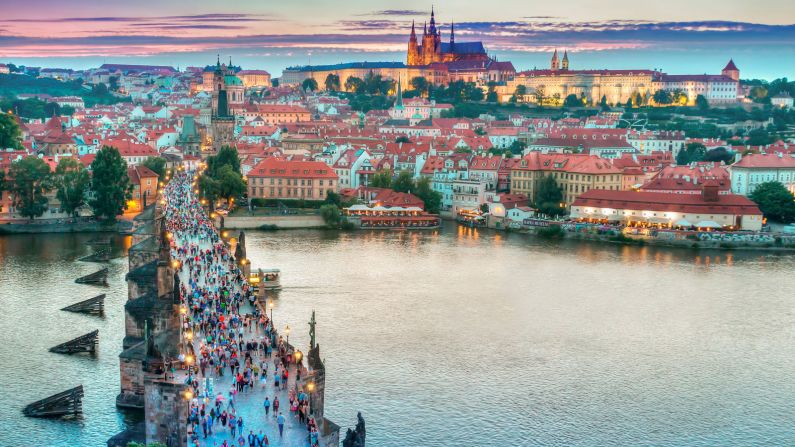 <strong>10. Prague, Czech Republic: </strong>A weekend spent admiring the spectacular riverside views in Prague won't cost you a fortune -- the UK Post Office estimates it'll be just £190.19 ($247.71). Click through the gallery for nine more cities that will cost you even less on a weekend break: