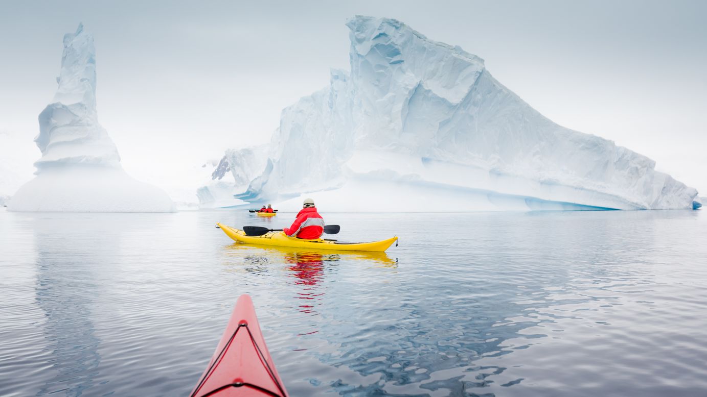 <strong>First experiences</strong>: "Initially what took me to the mountains was I volunteered to work as a doctor in India," explains Peacock. "I was working for the Tibetan government in exile in Dharamsala up in the North." <em>Pictured here: Sea kayaking in Antarctica.</em>
