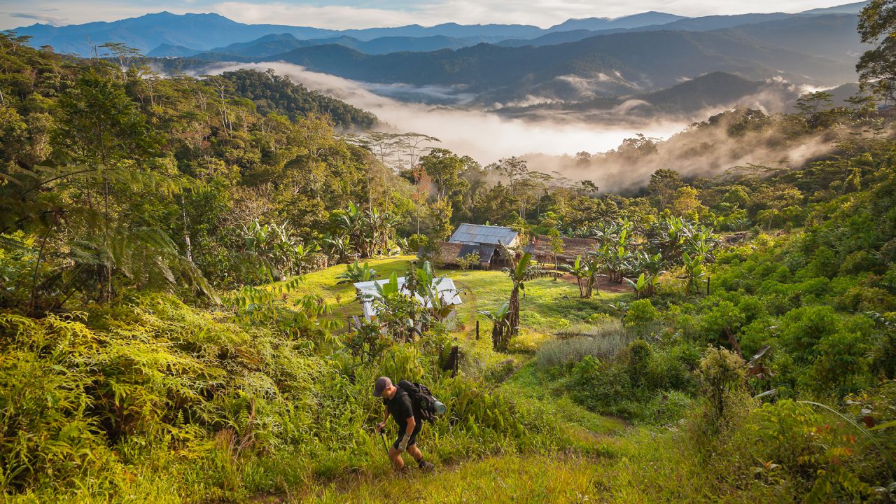 <strong>Life on the road: </strong>Australian medical professional Andew Peacock works as an expedition doctor -- he goes on trips to some of the world's most rural and dangerous locations. <em>Pictured here: Kokoda Trail, Papua New Guinea.</em>