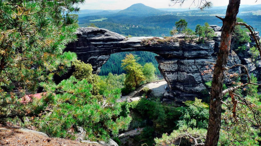Bohemian Switzerland was named as such due to its  resemblance to Swiss landscapes.