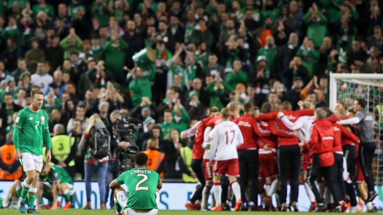 The agony and the ecstasy, Irish players react after losing out on a place at next summer's World Cup.