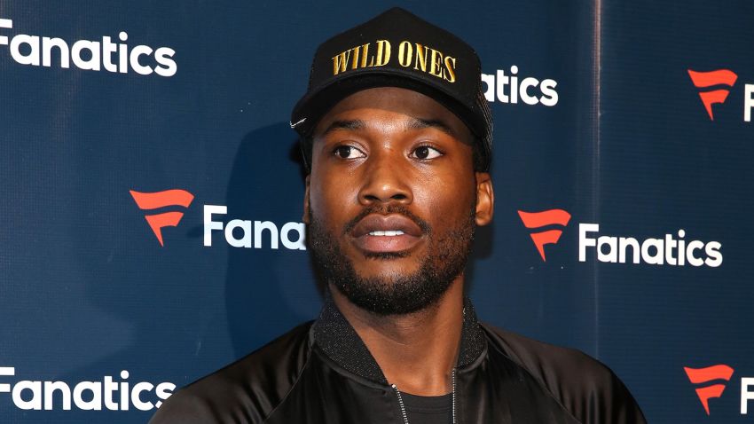 HOUSTON, TX - FEBRUARY 04:  Rapper Meek Mill arrives for the Fanatics Super Bowl Party at Ballroom at Bayou Place on February 4, 2017 in Houston, Texas.  (Photo by Robin Marchant/Getty Images for Fanatics)