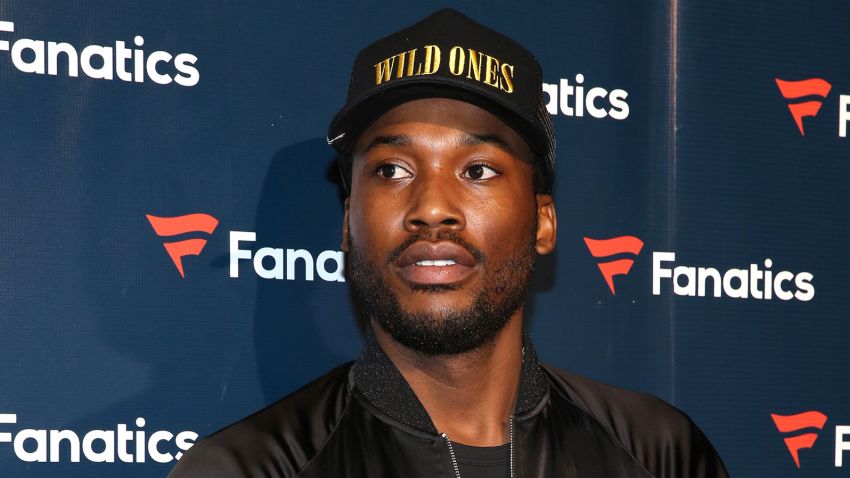 HOUSTON, TX - FEBRUARY 04: Rapper Meek Mill arrives for the Fanatics Super Bowl Party at Ballroom at Bayou Place on February 4, 2017 in Houston, Texas. (Photo by Robin Marchant/Getty Images for Fanatics)