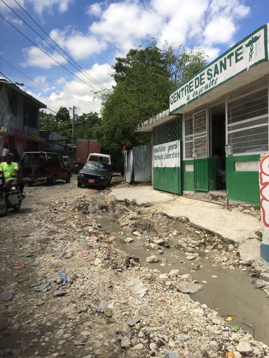 Haiti is one of the poorest countries in the world. Pictured, crumbling infrastructure is widepsread.