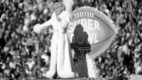 Channing performs during halftime of the Super Bowl in 1972 in New Orleans.