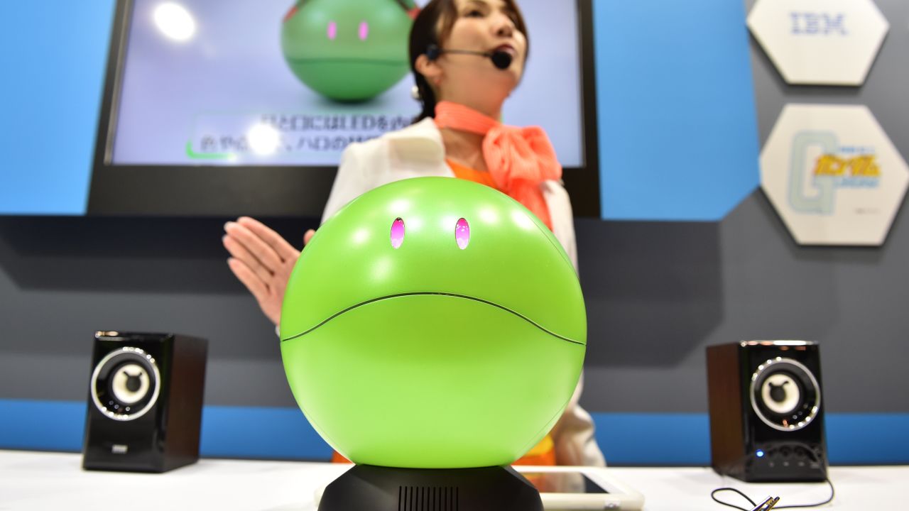 "Gundam Concierge Haro" was one of the many robots on display at CEA-TEC 2017.
