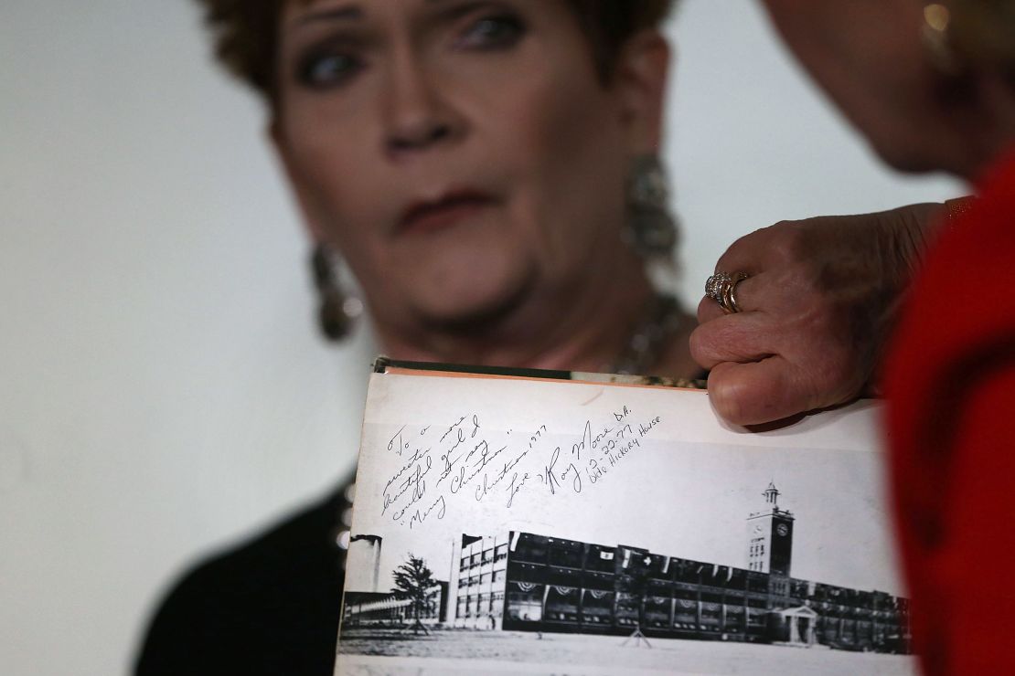 The high school yearbook that Beverly Young Nelson says was signed by Roy Moore.