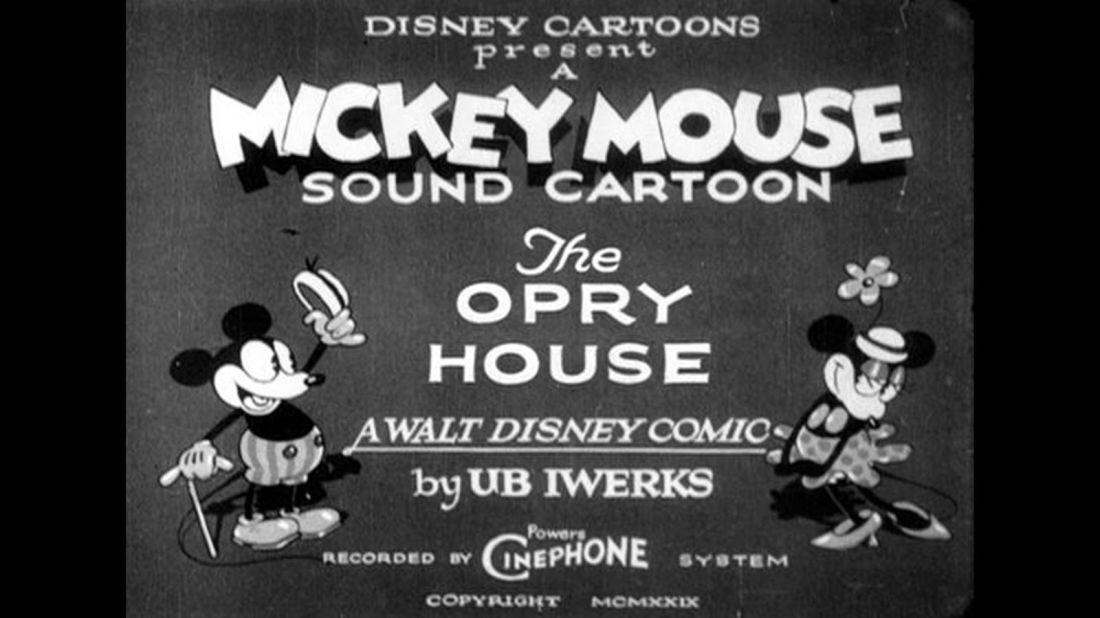 The Opry House in 1929 was the first time Mickey wore white gloves.