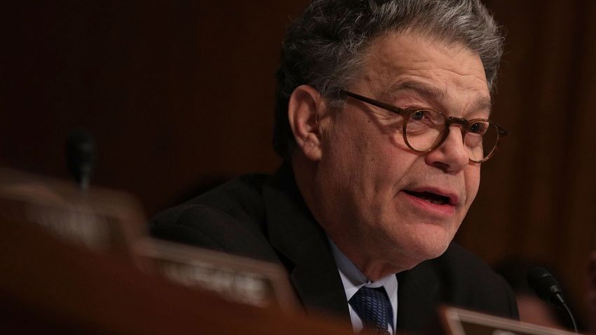 WASHINGTON, DC - JANUARY 18:  U.S. Sen. Al Franken (D-MN) speaks during a confirmation hearing of Health and Human Services Secretary Nominee Rep. Tom Price (R-GA) January 17, 2017 on Capitol Hill in Washington, DC. Price, a leading critic of the Affordable Care Act, is expected to face questions about his healthcare stock purchases before introducing legislation that would benefit the companies.  (Photo by Alex Wong/Getty Images)