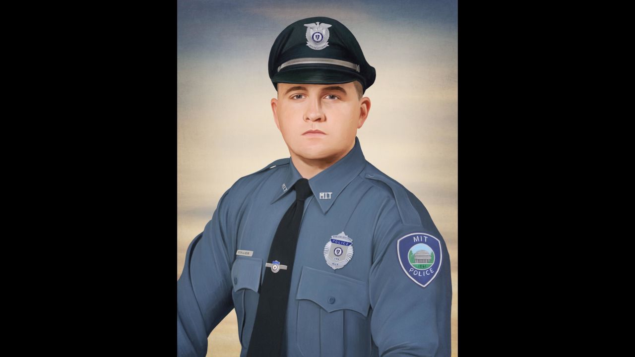 Massachusetts Institute of Technology police officer Sean Collier was shot and killed by the Boston bombing suspects in 2013. This digital portrait of Collier is one of many created by Philadelphia police Officer Jonny Castro as a way of honoring first responders and military personnel for their sacrifices. Click through the gallery to see more of Castro's portraits. 