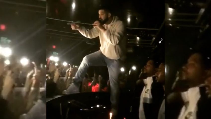Drake told a fan in the crowd to "stop touching girls" mid-performance