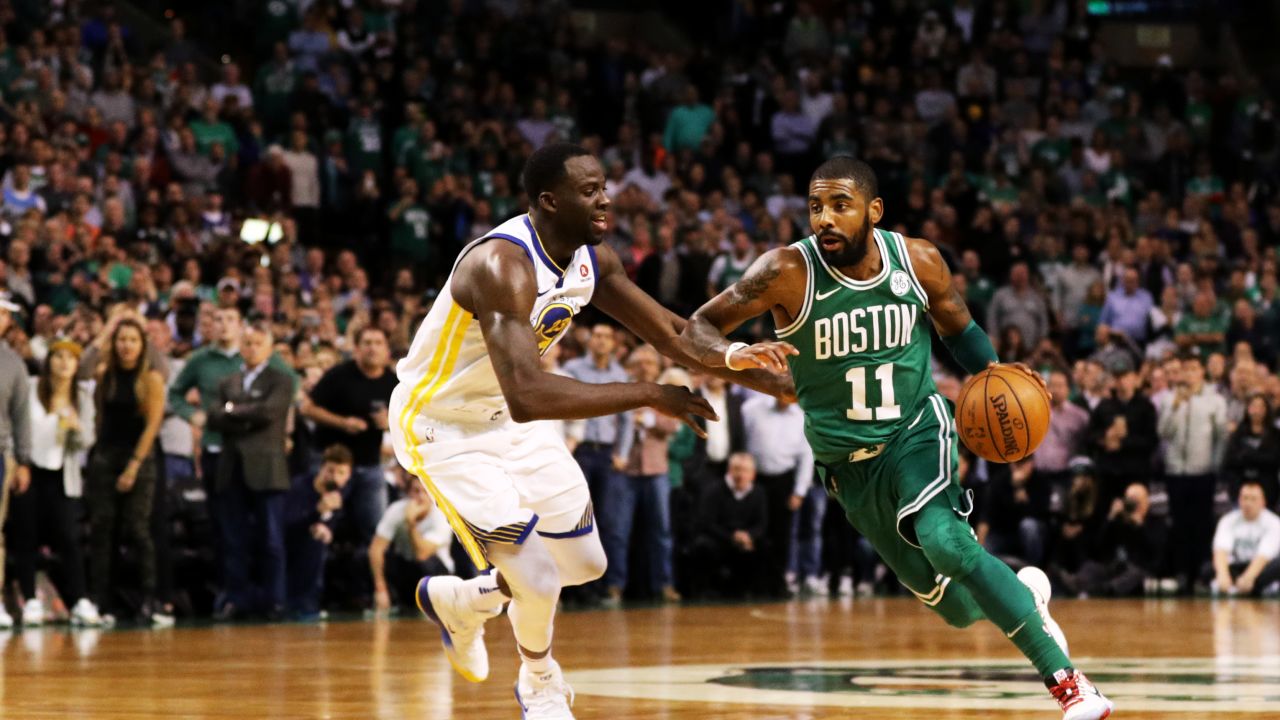 Kyrie Irving's 16 points helped the Celtics defeat the Warriors 92-88 in Boston on Thursday.