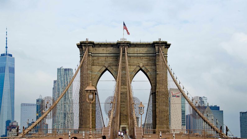 It's in the neighborhood known as DUMBO--"Down Under the Manhattan Bridge Overpass" or "Down Under the Manhattan/Brooklyn Overpass," depending who you ask.