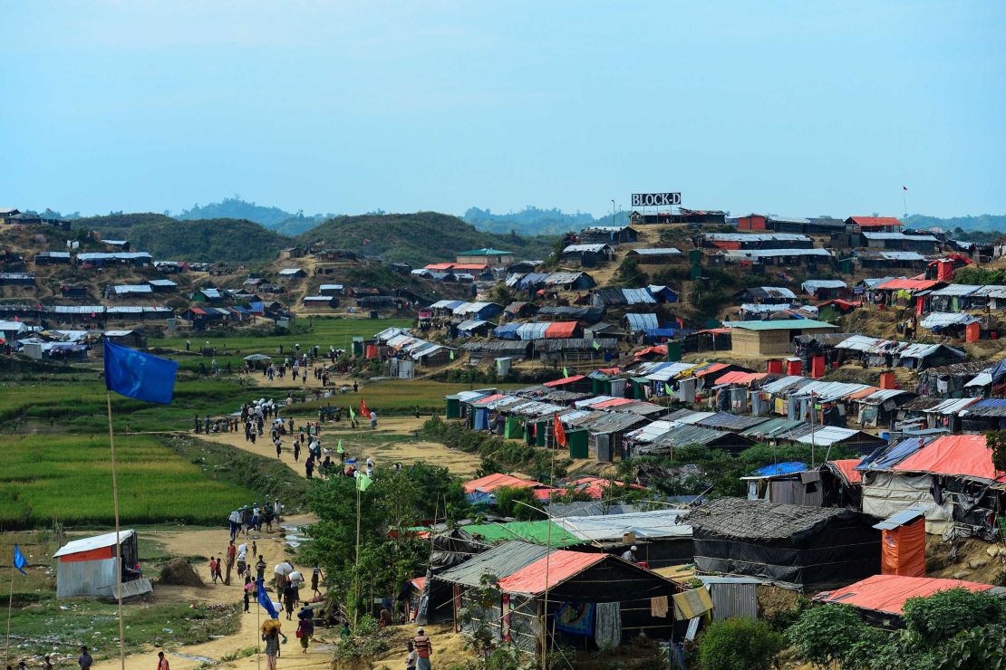 General view of the Thankhali refugee camp in the Bangladeshi district of Ukhia on November 15.