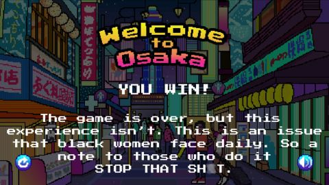 A special note for those who uninvitedly touch black women's hair awaits at the finish line.