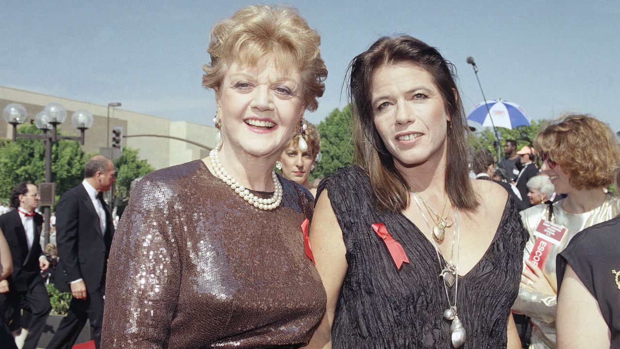 Lansbury and her daughter, Deirdre, arrive at the Emmy Awards in 1991.