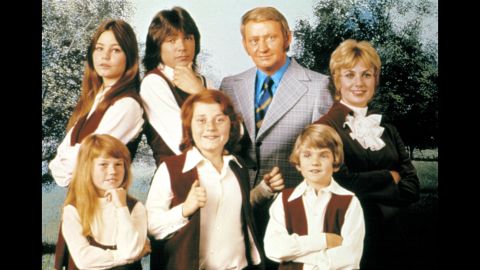Pictured here with his TV family, Cassidy would eventually tour the world singing hit songs such as "I Think I Love You" and filling concert halls with screaming teenage girls.