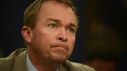 WASHINGTON, DC: OMB Director Mick Mulvaney testifies during a Financial Services and General Government Subcommittee hearing on the budget for the Office of Management and Budget on Capitol Hill on June 21, 2017 in Washington, DC. (Astrid Riecken/Getty Images)