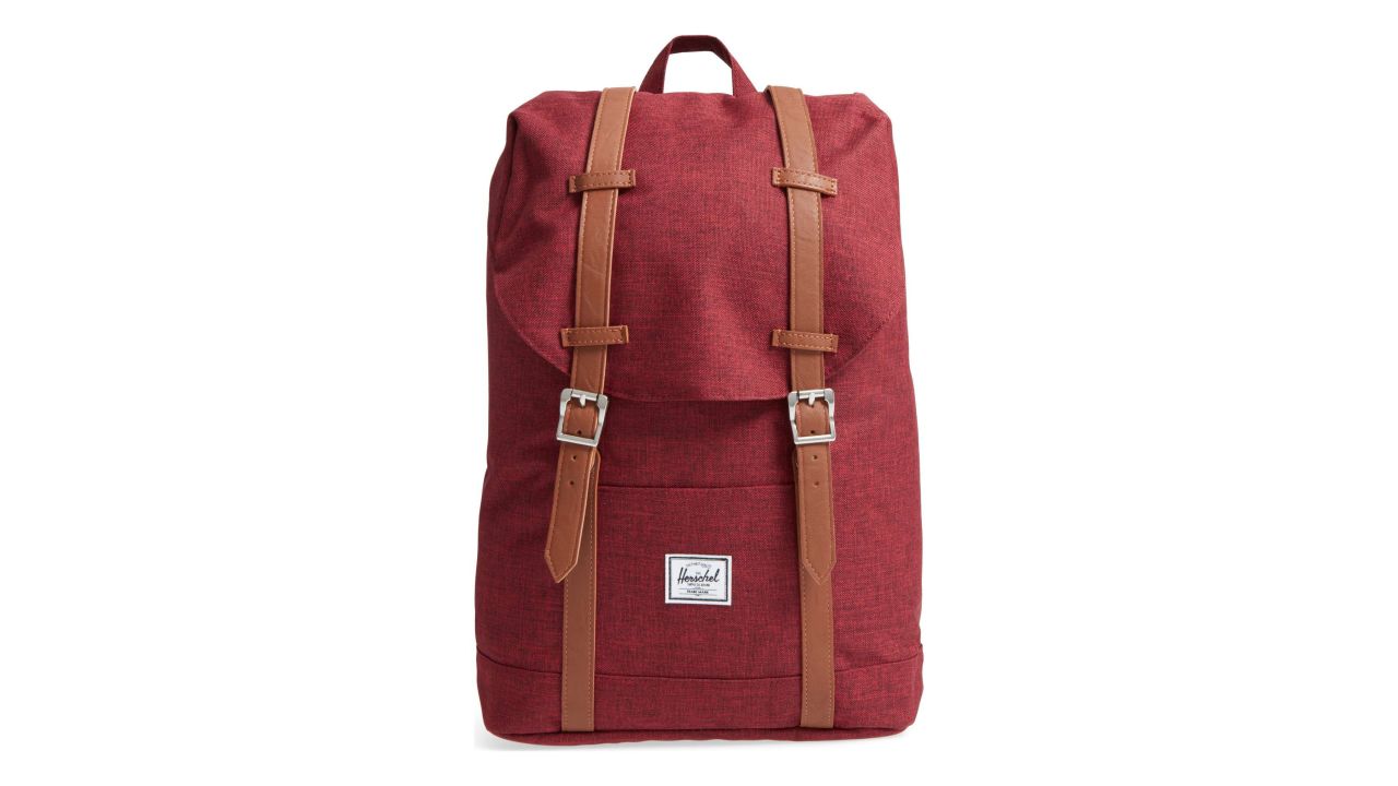<strong>H: Herschel Supply Co. Retreat Backpack ($80; </strong><a href="https://shop.nordstrom.com/s/herschel-supply-co-retreat-mid-volume-backpack/4504867?origin=keywordsearch&keyword=herschel+supply+co%5D" target="_blank" target="_blank"><strong>nordstrom.com</strong></a><strong>) </strong>