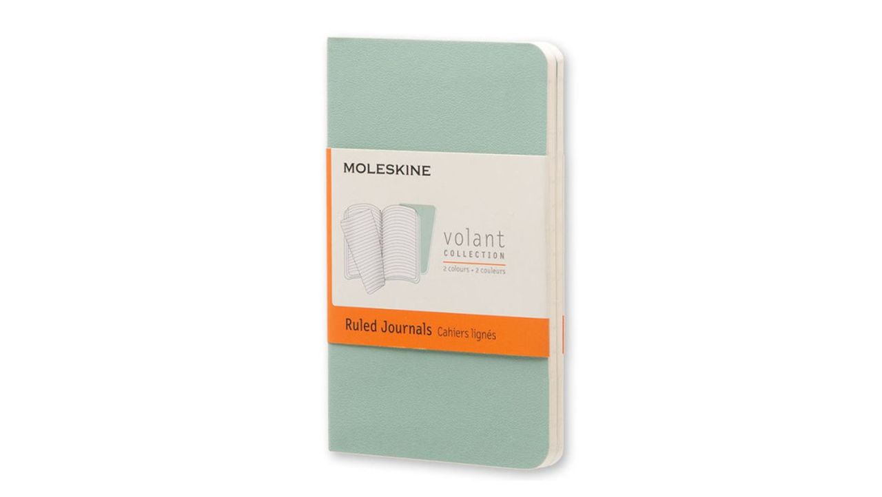 <strong>M: Moleskine Volant X-Small Ruled Notebook ($5.95; </strong><a href="http://www.anrdoezrs.net/links/8314883/type/dlg/sid/1217azgiftguide/https://www.barnesandnoble.com/w/home-gift-moleskine-volant-xsmall-ruled-sage-green-seaweed-green-2-pack-25-x-425/29079164?ean=8051272890341" target="_blank" target="_blank"><strong>barnesandnoble.com</strong></a><strong>) </strong>