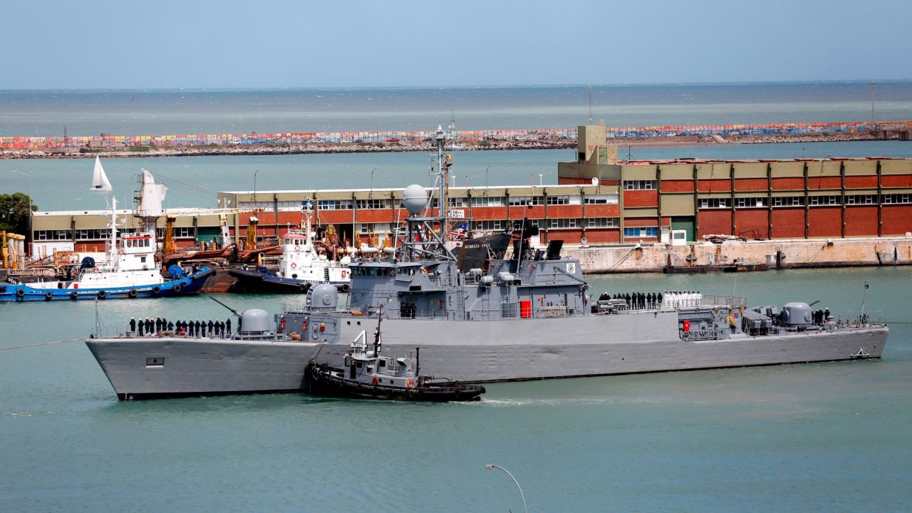 One of the Argentine navy vessels searching for the San Juan.