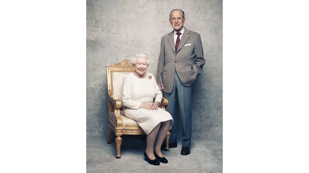 The portraits were taken in the White Drawing Room at Windsor Castle in early November.