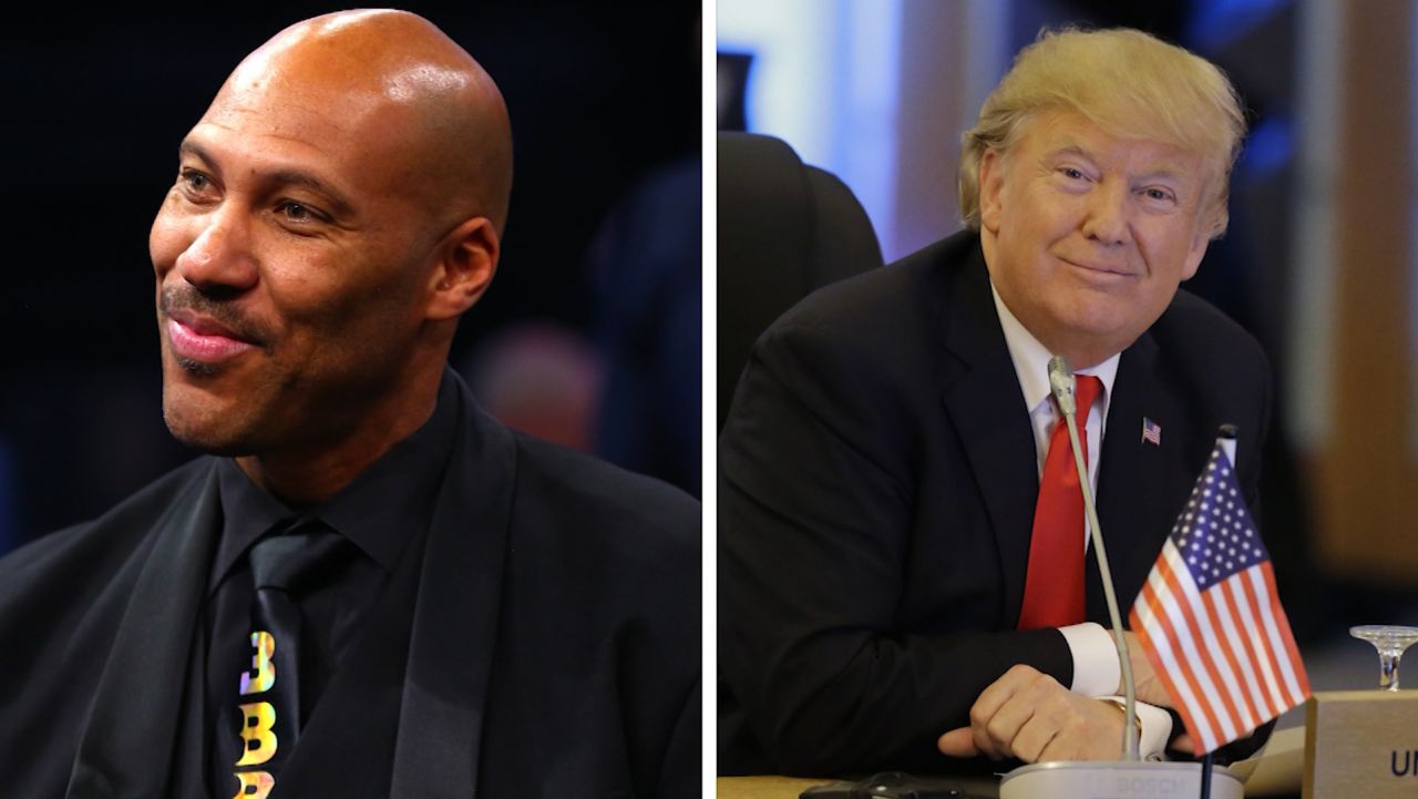 trump lavar ball split