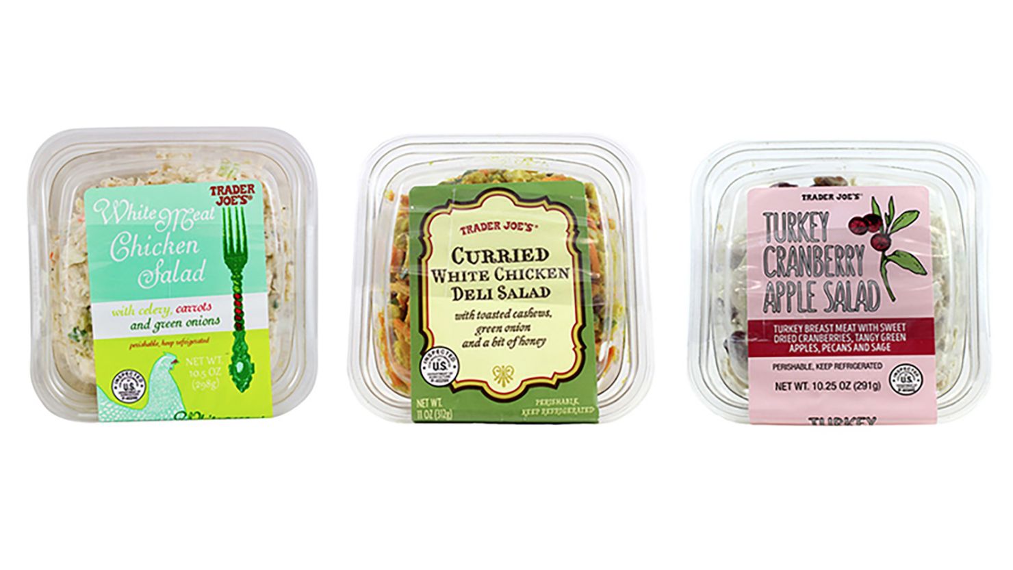 Examples of the recalled salads.