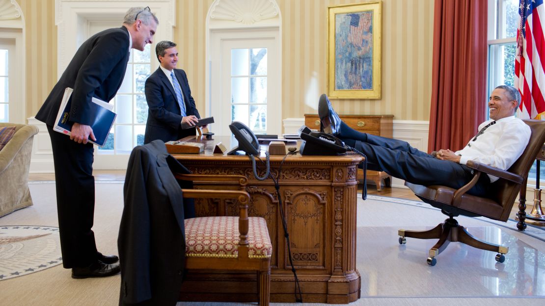 See anything outrageous here? President Obama was accused of disrespecting the presidency for putting his feet on the Oval Office desk.