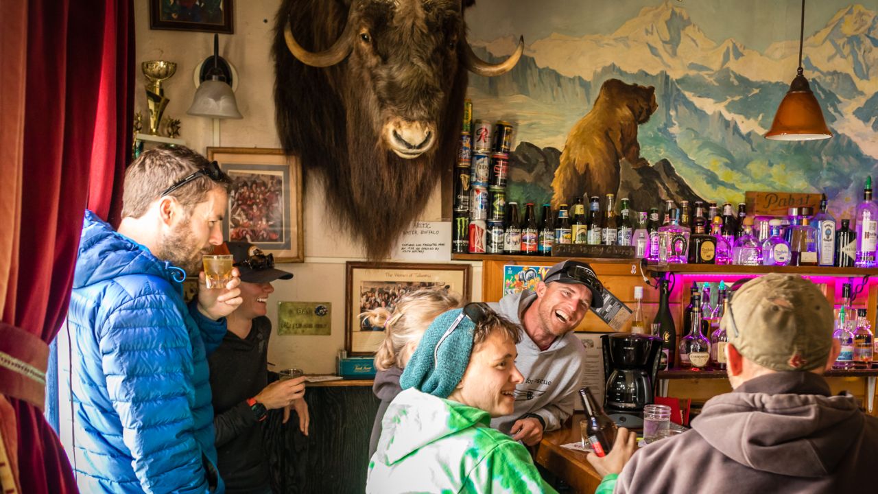 Peacock says social media has both positives and negatives. Pictured here: Ranger team bonding, Fairview Inn, Talkeetna, Alaska.