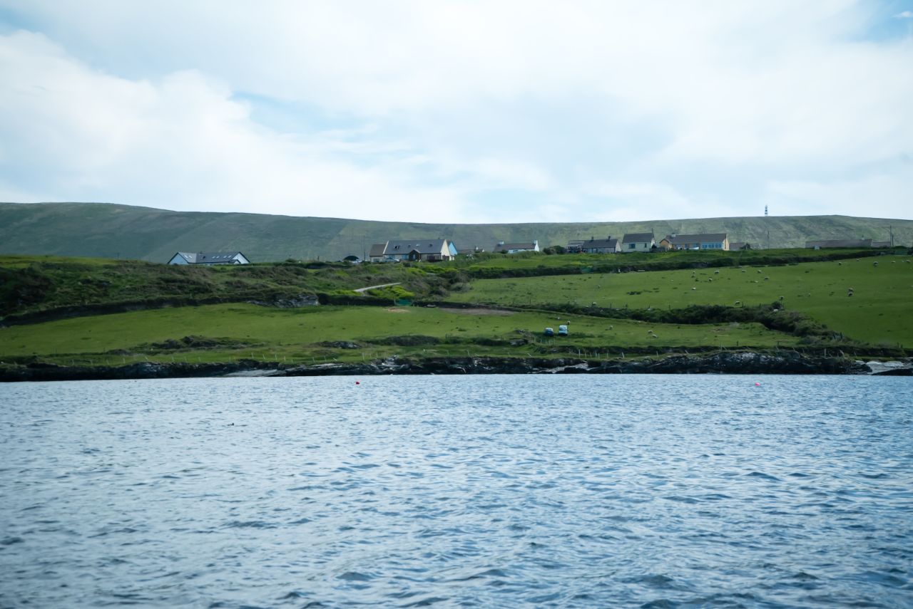 Portmagee is a small town on the mainland from which boats depart for tours to the islands.