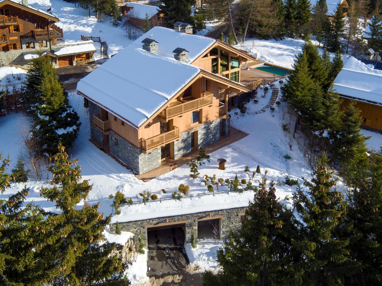<strong>Best New Ski Chalet -- Chalet Alpaca, Meribel, France: </strong>Nestling along the prestigious Route des Chalets, Alpaca also features a spa, cinema room, games room, gym and climbing room. 