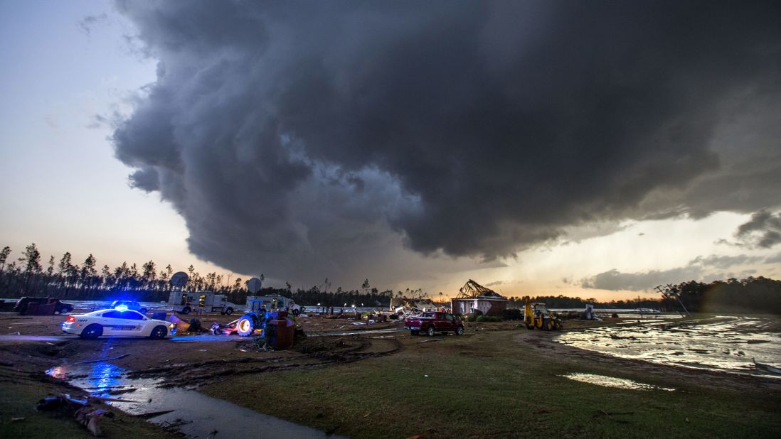 A violent storm system moved across the US in January. After damaging winds in southern California, the storm produced the third most tornadoes ever in a winter month. From Texas to Georgia, 79 confirmed tornadoes killed 24 and generated $1.1 billion in damages. 
