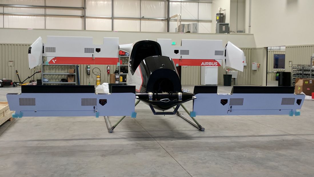 <strong>Airbus Vahana:</strong> The reassembled Vahana is pictured at Pendleton Hangar, a new 9,600-square-foot hangar at Eastern Oregon Regional Airport. Click through for six more electric aircraft which you could be flying in soon.
