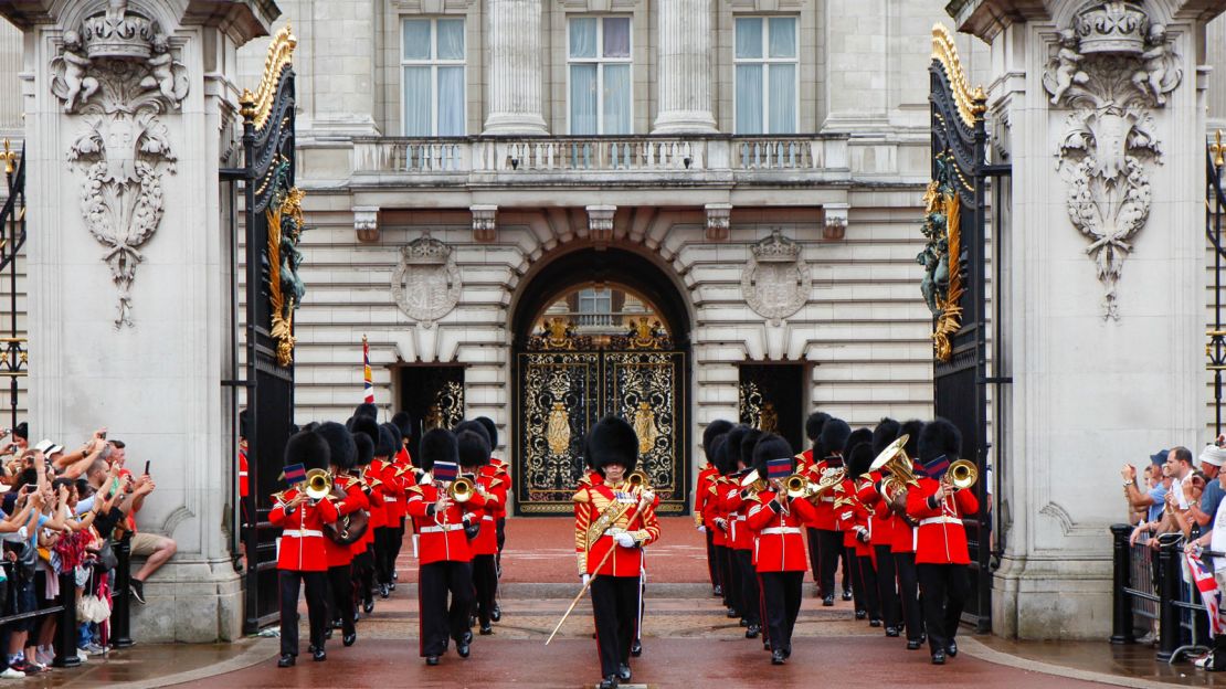 The Old Guard at the Palace switches duty with the New Guard.