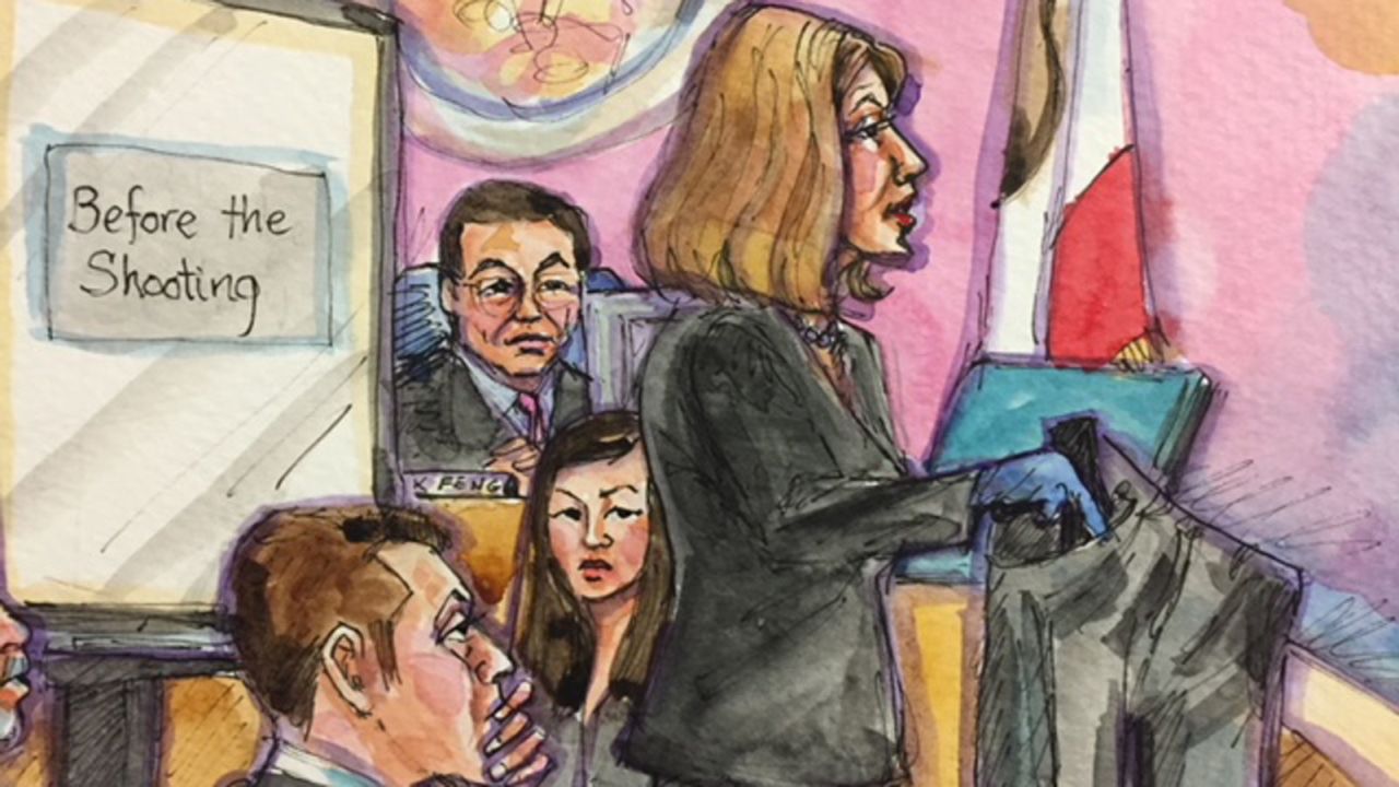 Prosecutor Diana Garcia addresses jurors in the murder trial of Jose Ines Garcia Zarate.