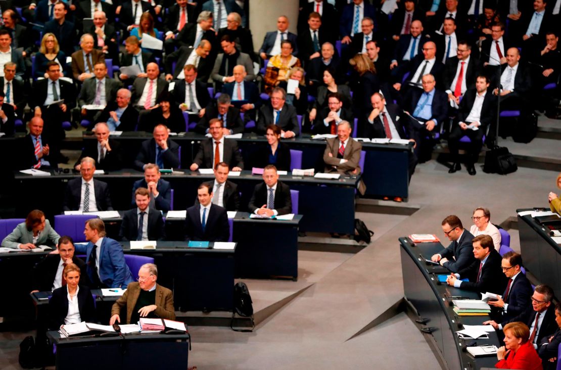 Germany's lawmakers met Tuesday for the second time since elections in September and just two days after the collapse of coalition talks. 