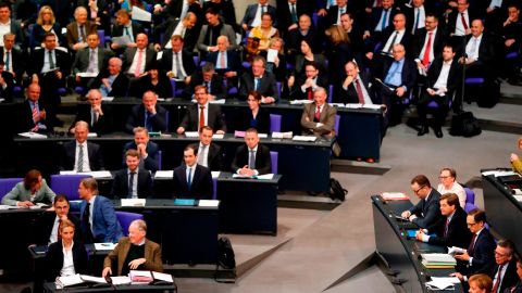 Germany's lawmakers met Tuesday for the second time since elections in September and just two days after the collapse of coalition talks. 