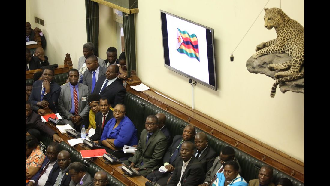 Lawmakers meet inside Parliament on November 21.