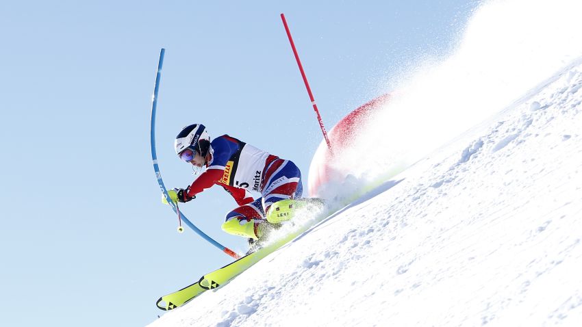 ST. MORITZ, SWITZERLAND - FEBRUARY 19: Dave Ryding of Great Britain in action during the FIS Alpine Ski World Championships Men's Slalom on February 19, 2017 in St. Moritz, Switzerland (Photo by Alexis Boichard/Agence Zoom/Getty Images)