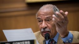 Rep. John Conyers (D-MI) questions witnesses during a House Judiciary Committee hearing concerning the oversight of the U.S. refugee admissions program, on Capitol Hill, October 26, 2017 in Washington, DC. 